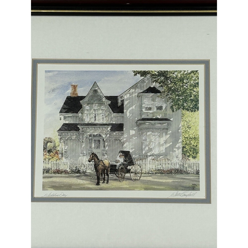 Walter Campbell‎ Fine Art Print Wedding Day Signed Framed Print Of Watercolor